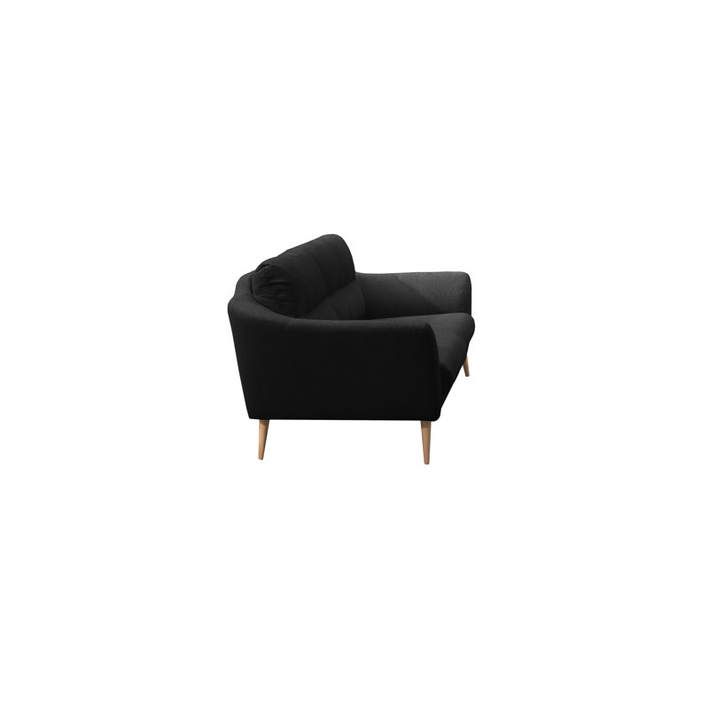 Rosales Odense 2 Seater Upholstered Loveseat, 3, Black