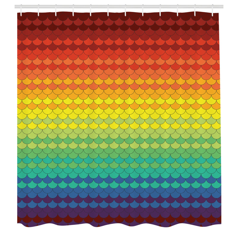Multicolore rideau de douche East Urban Home Fiesta, H 75 po x l 69 po