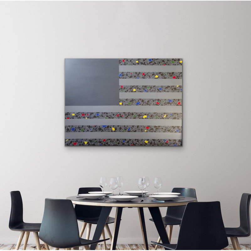 American Flag Painting by Eddie Bruckner