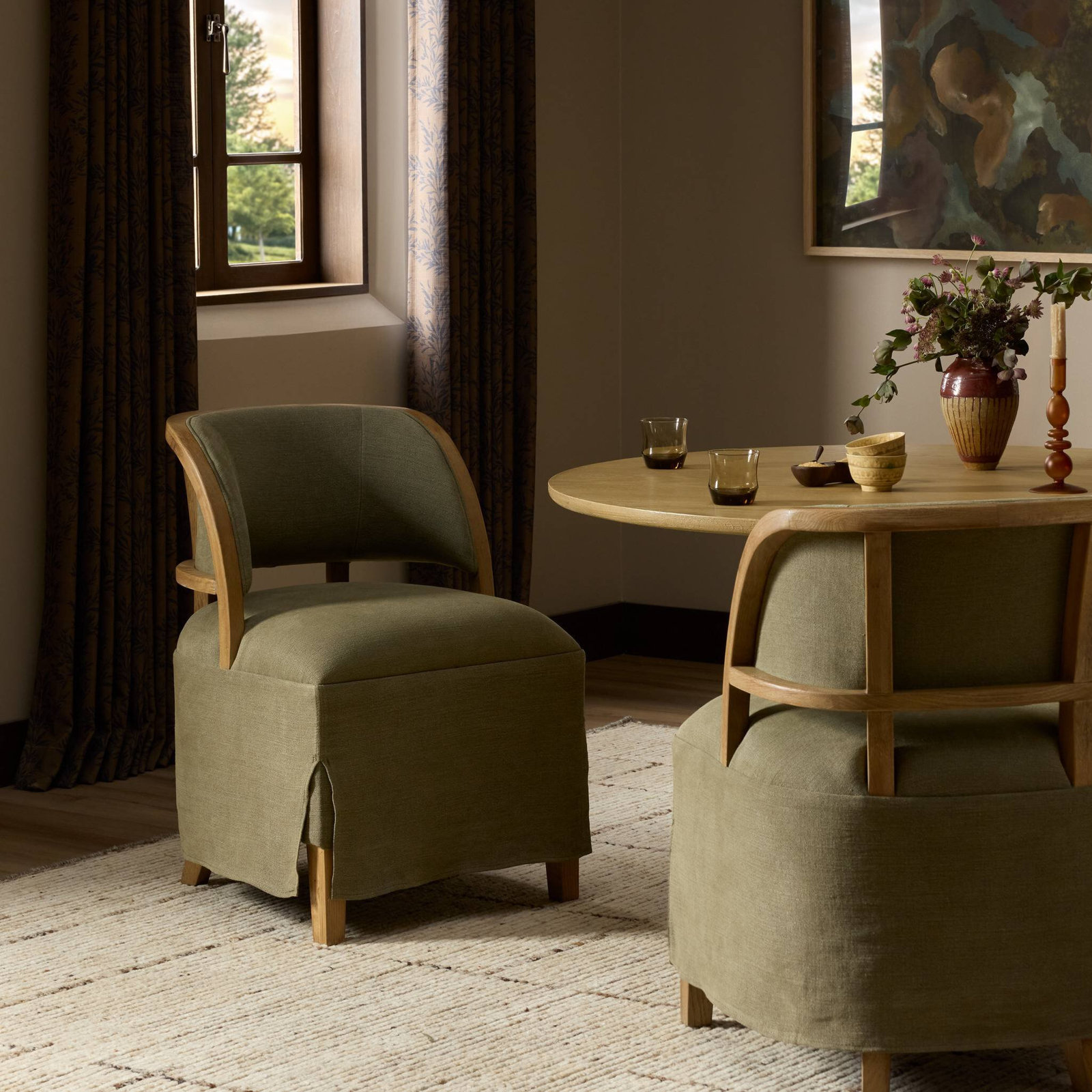 Dreya Dining Chair-Fallingbrook Cafe, Broadway Olive
