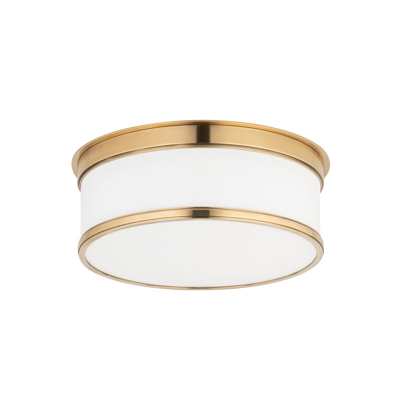 Geneva Flush Mount, 4.75" x 9.25" / Aged Brass