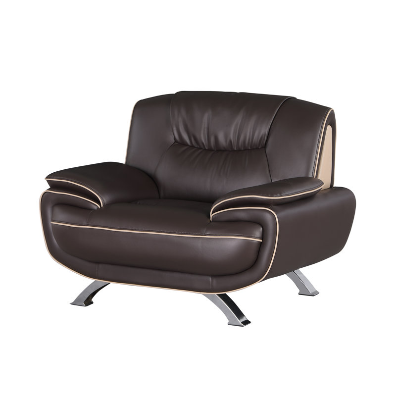 Larrabee Upholstered Armchair, Brown