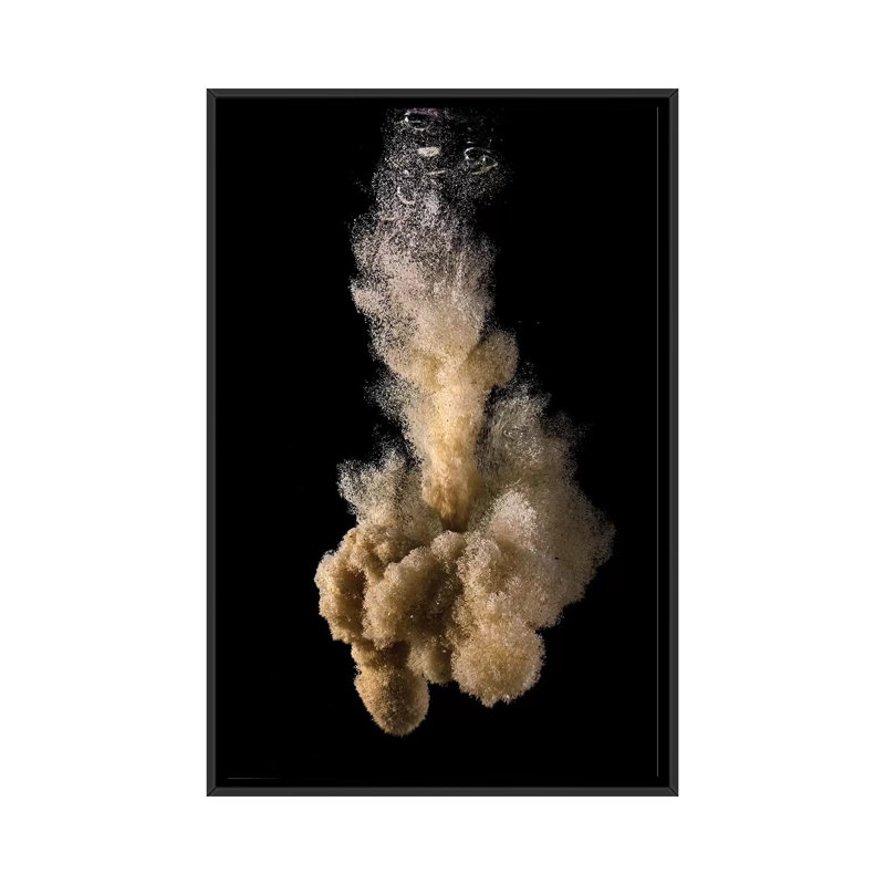 « big bang i », impression sur toile, H 26 po x l 18 po x P 1,5 po, Toile avec cadre noir, Pas de tapis