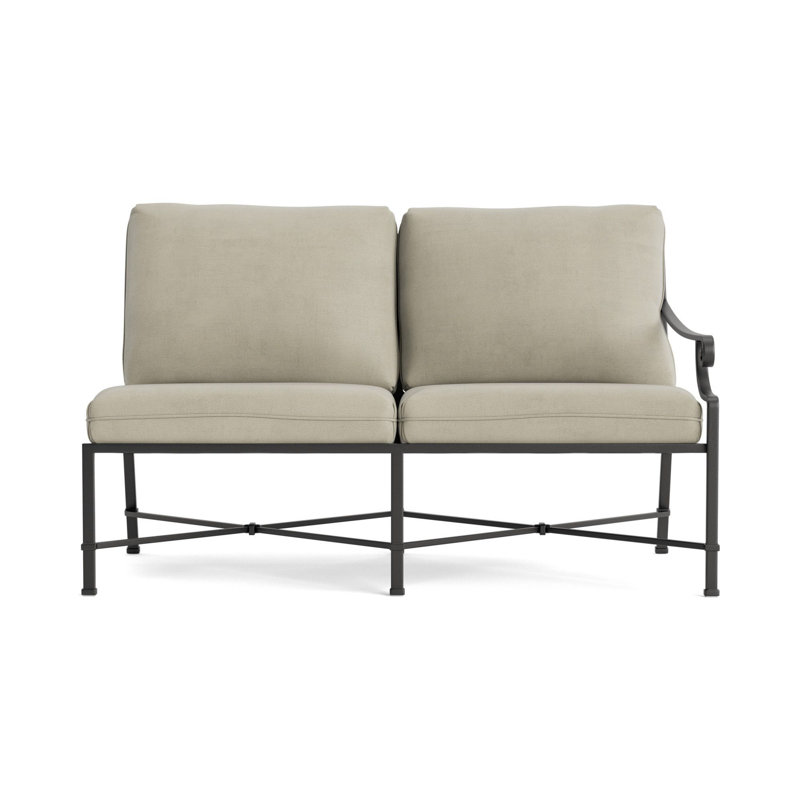 Venetian Outdoor 2 - Seat Loveseat, Fusion Moccasian, Textured Pewter