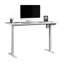 Bureau assis / debout, finition blanche