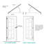 Dalle de porte intérieure pré-suspendue en verre transparent 10-Lite - Panneau de fibres à densité moyenne blanc avec montant réglable et ensemble de quincaillerie -121684102-121684107