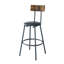 Ensemble de table de bar et chaises pour 2, ensemble de table de salle à manger 3 pièces, 2 tabourets de bar, siège rembourré en polyuréthane avec dossier pour la cuisine, les appartements et les petits espaces