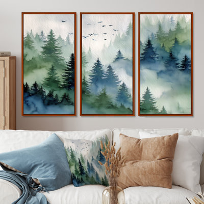 «Morning Mist Banff National Forest In Canada - Mount Rushmore», ensemble de reproduction d'art mural