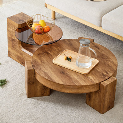 La table basse à deux étages détachable, le design élégant est plus précieux, et la conception détachable peut rendre l'utilisation de l'espace plus flexible et adapté à diverses scènes.