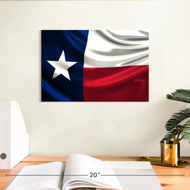 Borges Windy Texas Flag, 8" H x 12" W