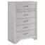 Ensemble de chambre avec grand lit 5 pièces Corbin White-121119847-121119846