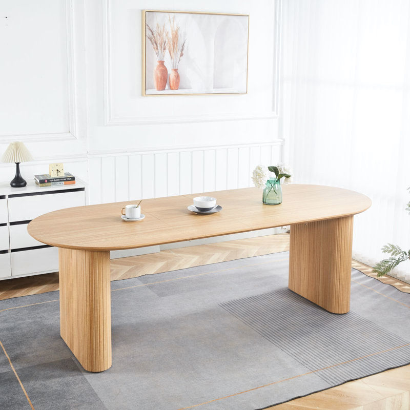 Table de salle à manger pour 4 à 6 personnes, bureau extensible et table basse, chêne, piédestal Design Concept, table basse de loisir, prix après-vente bas