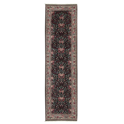 Jahan One-of-a-Kind Runner 2'6" X 9' Runner Wool Area Rug in Black/Red/Ivory