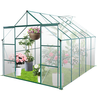 All Season Greenhouse With Structure - Wear And Tear, 8X10ft Spacious Interior Plant Freely,