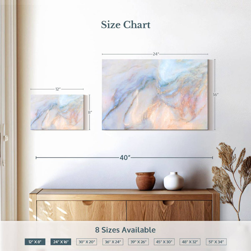 Avery abstrait pastel, H 8 po x l 12 po