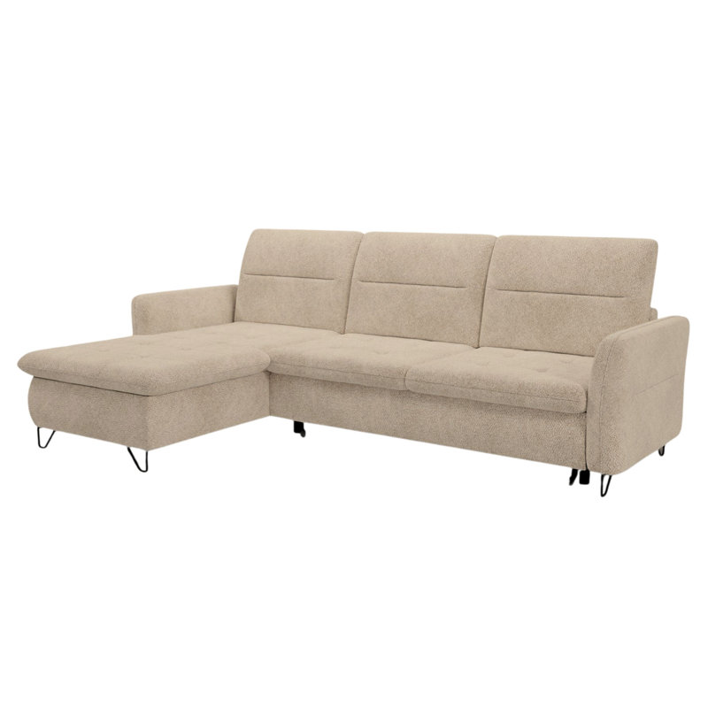 Fiesta Corner Sofa 3 seater with sleeping function, Left Hand Facing, Brown