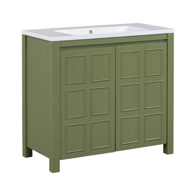 36" Bathroom Vanity Organizer with Sink, Combo Cabinet Set, Bathroom Storage Cabinet