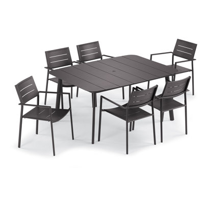 Eiland 6 - Person Patio Dining Set with Rectangular Table