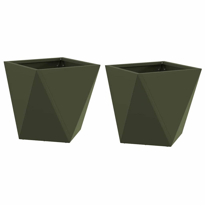 Planter Box, Olive Green, 30cm H x 30cm W x 30cm D