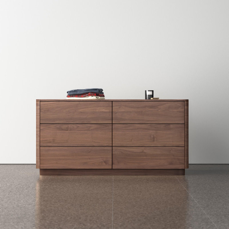 Mille 6- Drawer Dresser, Walnut
