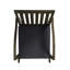 Chaise berçante en bois avec coussin gris foncé pour une détente en plein air