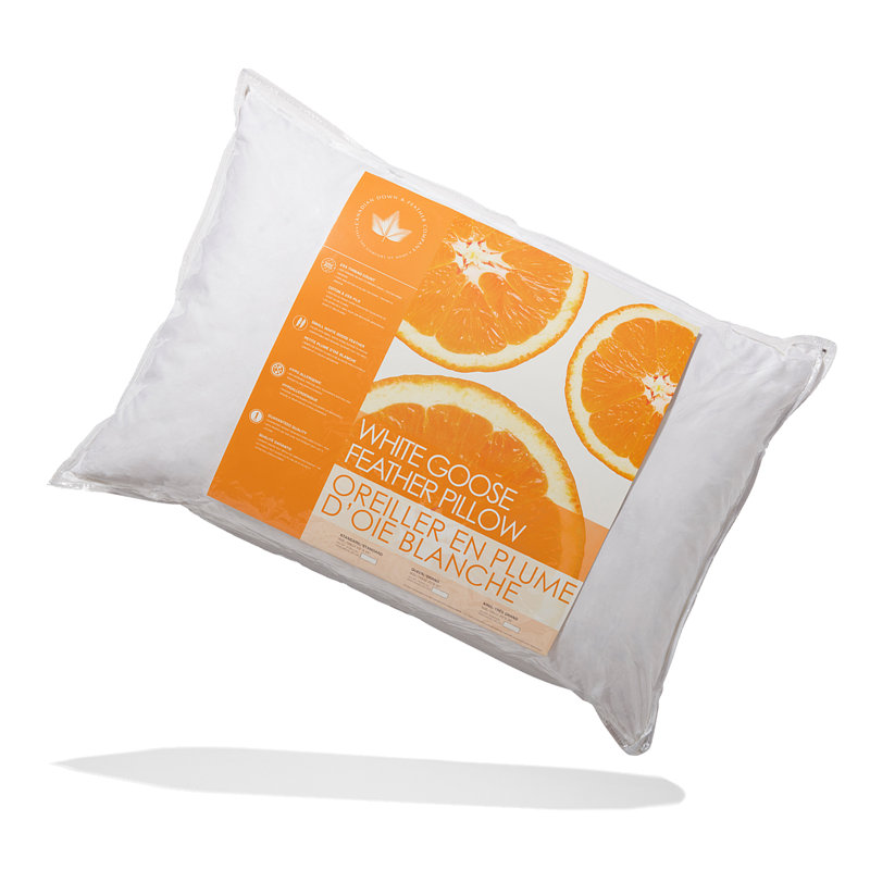Oreiller en plumes d'oie blanche, Standard, Moyen
