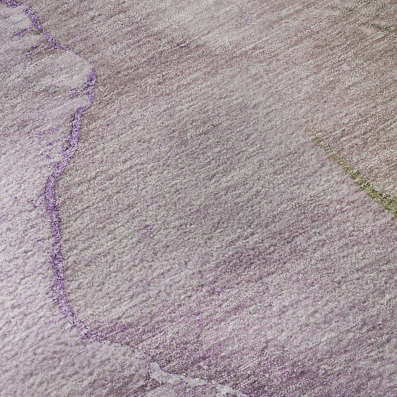 Tapis mauve Premium lavable à la machine Cerrito AMF521, Rectangulaire 8 pi x 10 pi