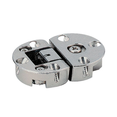 Charnière à couvercle rabattable en métal Sugatsune pour portes rabattables, finition nickel