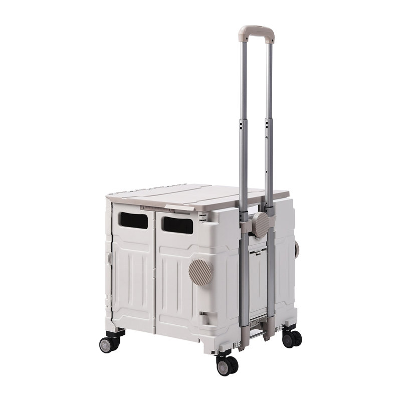 Utility Cart with Wheels, 43.50cm H x 43.50cm W x 44cm D, White