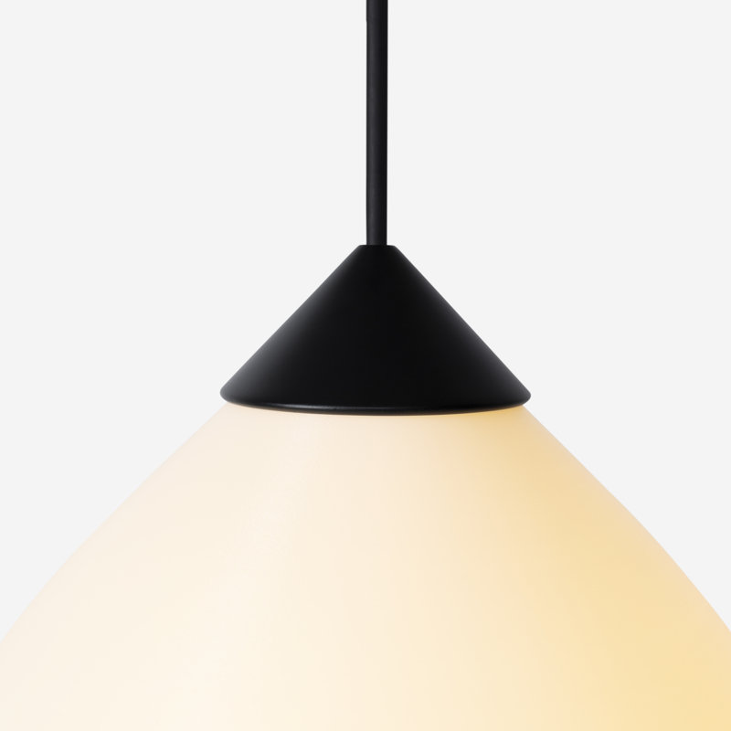 Gulp Pendant Light, 14.6" H x 9.45" W x 9.84" D, Black, Carbon