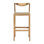 Rosel 41" Tall Teak Wood Bar Stool, Natural