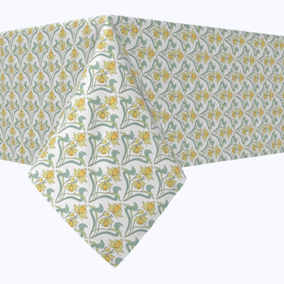 Rectangular Tablecloth, 100% Cotton, Floral 133