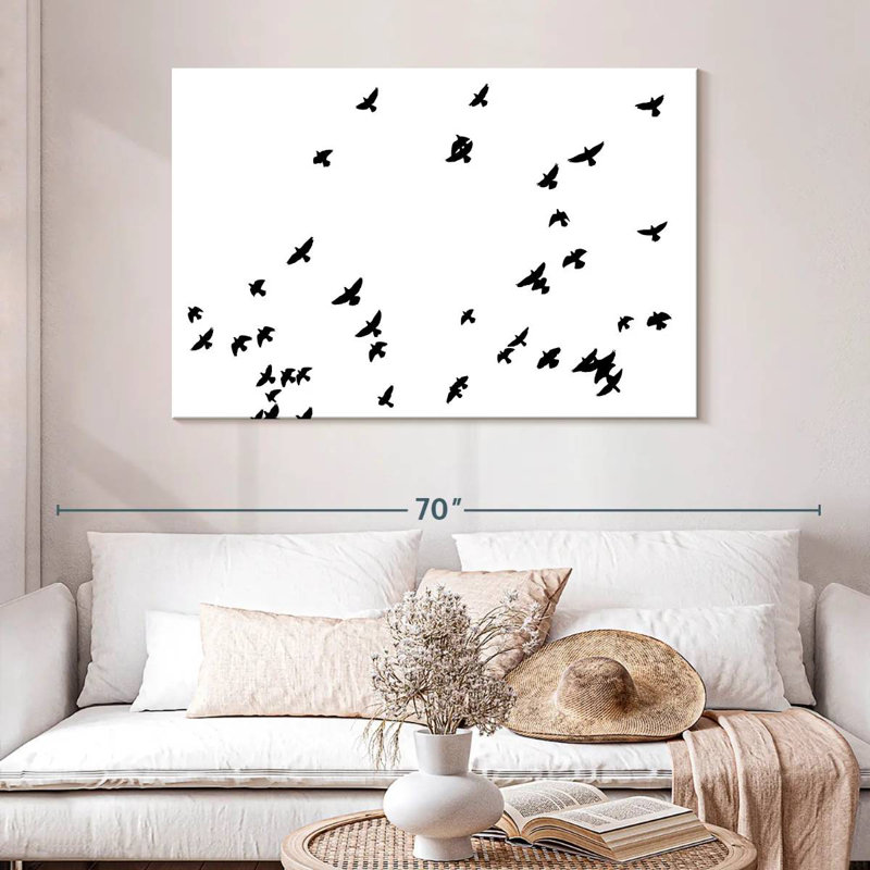 Groupe Brampt d'oiseaux volants, H 26 po x l 39 po