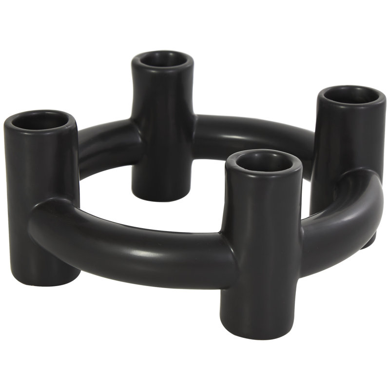 Mable 3.5'' H Earthenware Tabletop Candlestick