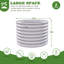 Boîte de 2 pots de fleurs surélevés en métal blanc