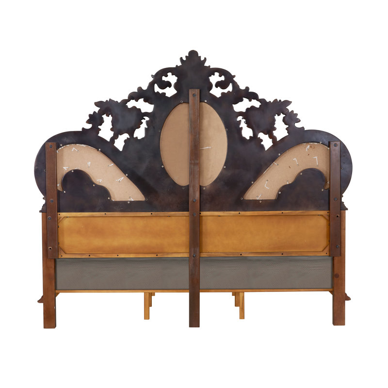 Devany Queen Cream Upholstered Wood Bed with Tufted Headboard