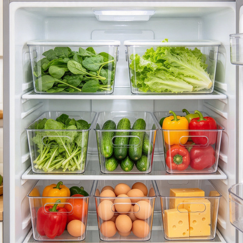 Plastic Food Storage Container - Set of Containers and Lids