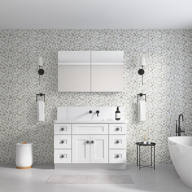 Armoire à pharmacie avec miroir de salle de bain l 48 po x H 30 po