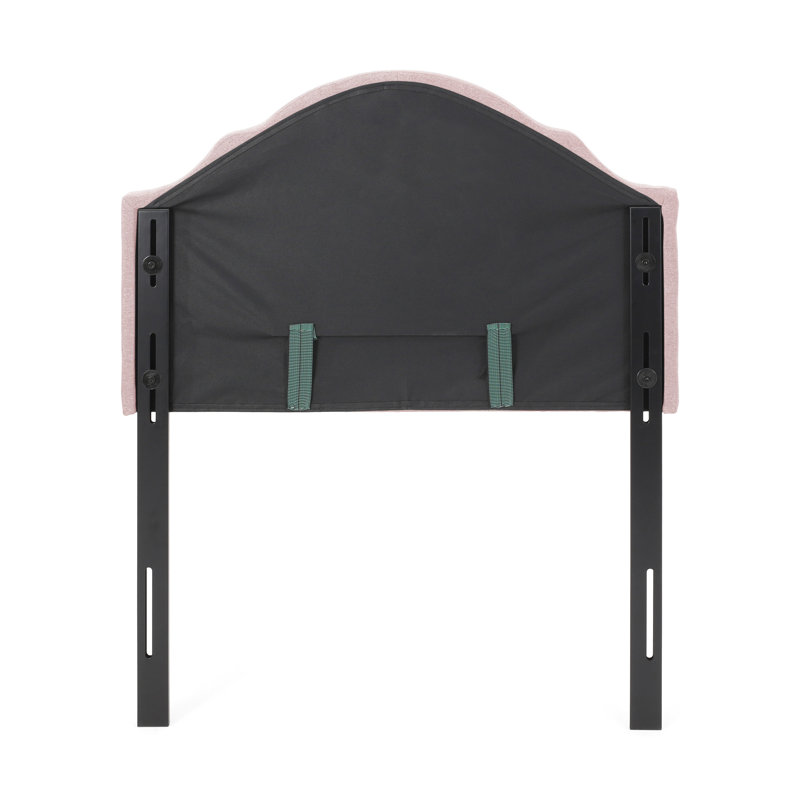 Contemporary Twin Headboard Upholstered In Blush, Showcasing Button And Nailhead Details Spectacular Diamond Stitch Fashionable Trim