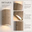 H10" Organic Modern Natural Travertine Integrated LED Up & Down Wall Sconce