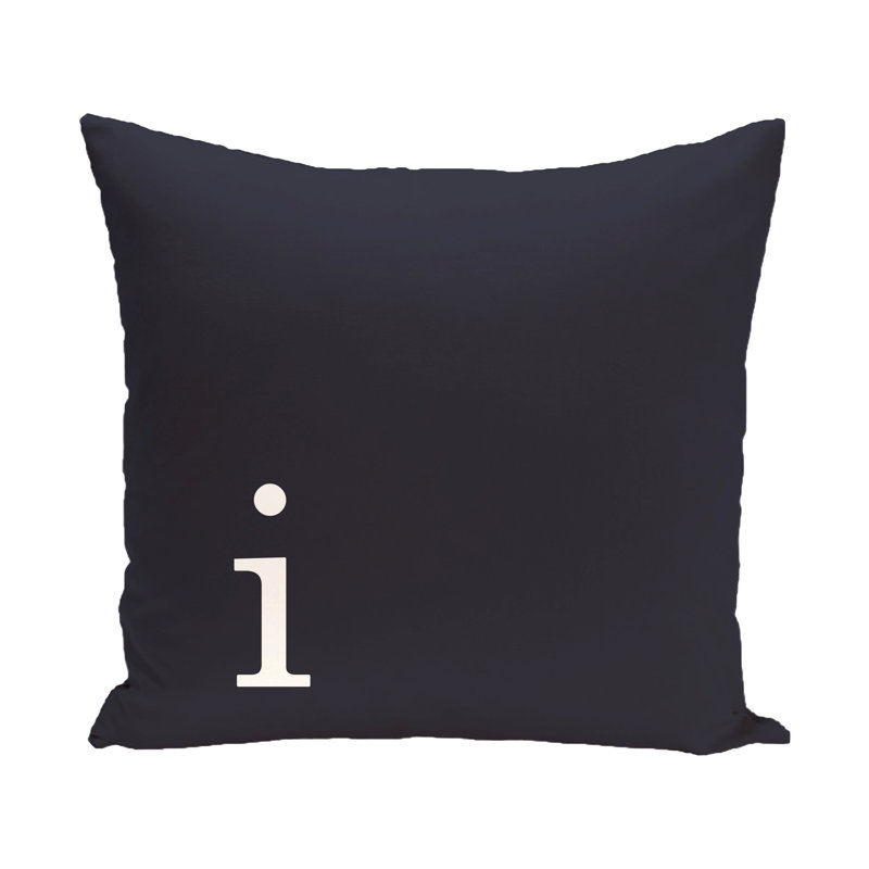 Housse et insert d'oreiller carré, H 20 po x l 20 po x P 2 po, Bleu marine et blanc, I