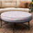 Decorative Indoor Outdoor Waterproof Round Cushion Cover, Patio Bar Stool UV Resistant Seat Cover-1543111094