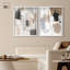 Neutral Harmony Abstract Shadowbox Print Wall Decor Set of 2 by Art Remedy, White Frame, 25 x 31-551551405-551551406