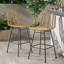 Set Of 2 Outdoor Wicker Barstools