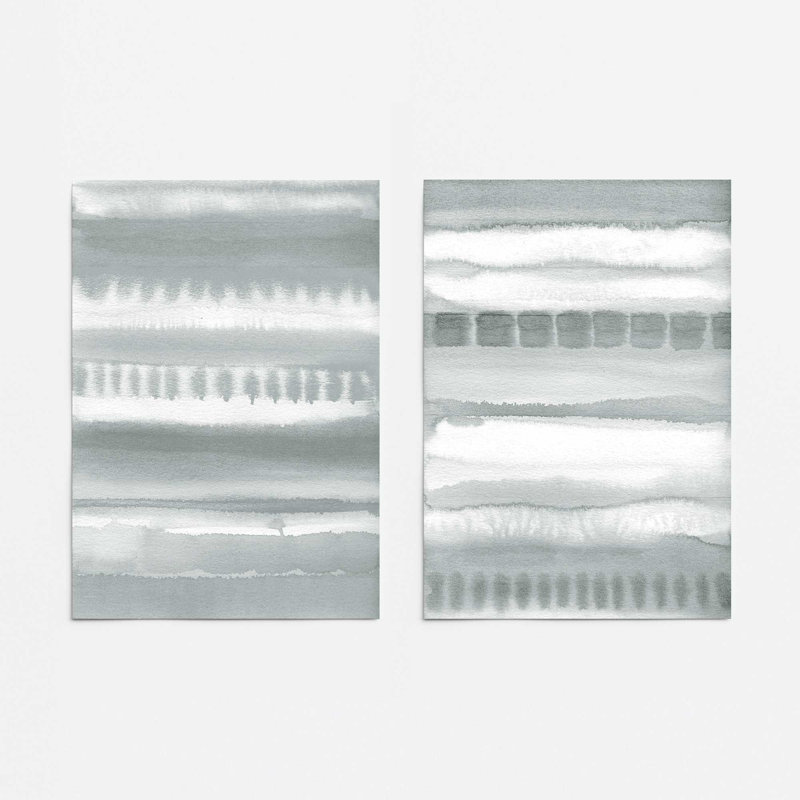Ensemble de 2 impressions à dégradé doux, Papier, H 20 po x l 32 po x P 0,1 po