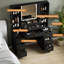 Grand ensemble de coiffeuse éclairée avec lumières RVB réglables et station de charge, coiffeuse avec miroir et grand rangement-1711438585