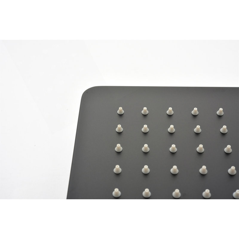12" Rain Shower Head Systems Wall Mounted Shower On-Site, Matte Black