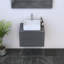 Meuble-lavabo gris 23,6 po Borneo-420680766