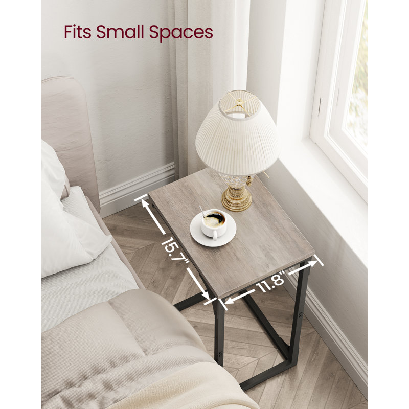 Alexann Sled End Table, Heather Greige, Black