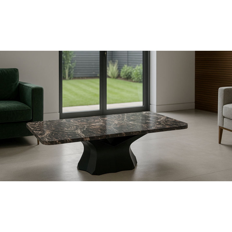 Arboresce Petrified Wood Coffee Table, Black Petrified Wood